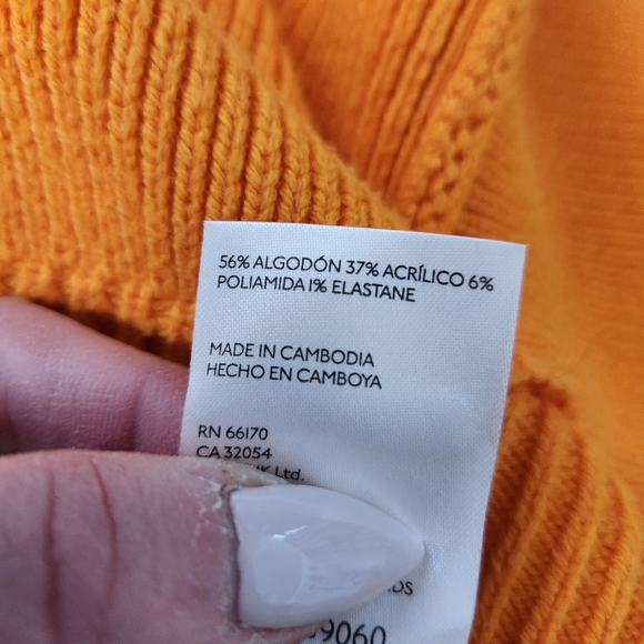 Free People Easy Street Crop Pullover Sweater‎ Orange - Picture 7 of 11